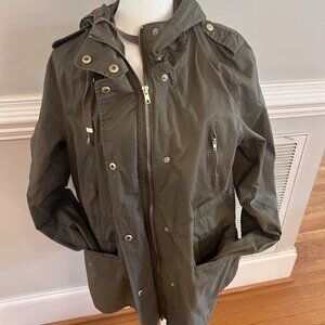 Love Tree Army Green Hooded Utility Jacket / Coat - Large - NWOT